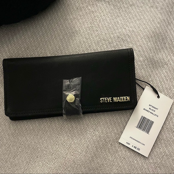 NWT - Steve Madden Boxed Wallet (Black) - Picture 4 of 6